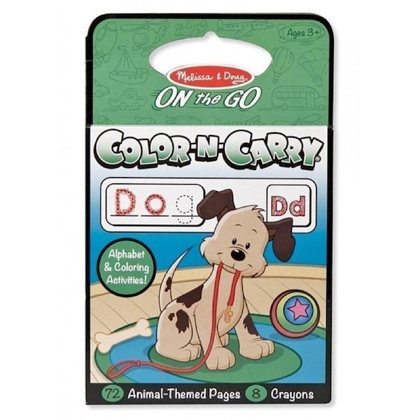 Melissa and Doug - On the Go Colour-N-Carry - Animal Themed Colouring Pages