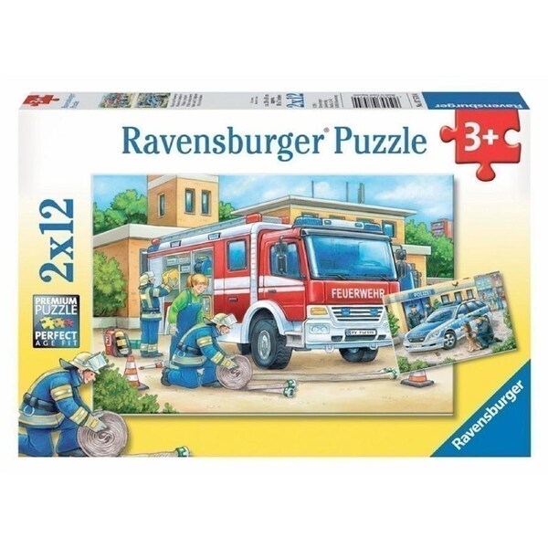 Ravensburger - Police & Firefighters - 2 X 12 Pieces