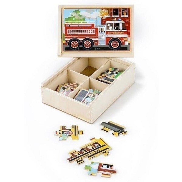 Melissa and Doug - 4 X 12 Piece Jigsaw Puzzle - Vehicles