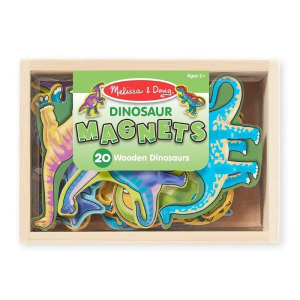 Melissa and Doug - Wooden Dinosaur Magnets - 20 Pieces