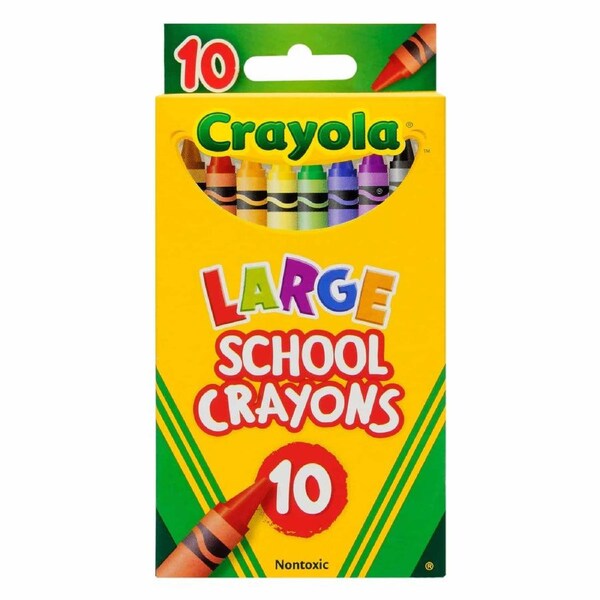 Crayola - Large School Crayon - 10 Pack