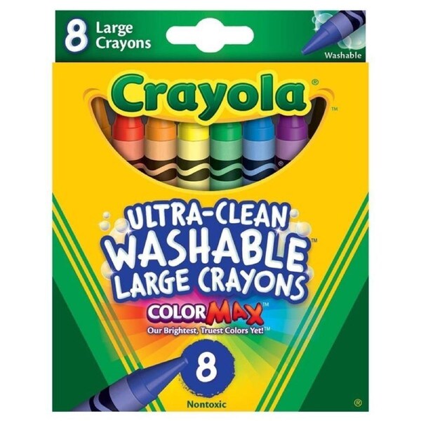 Crayola Large Washable Crayons - 8 Pack