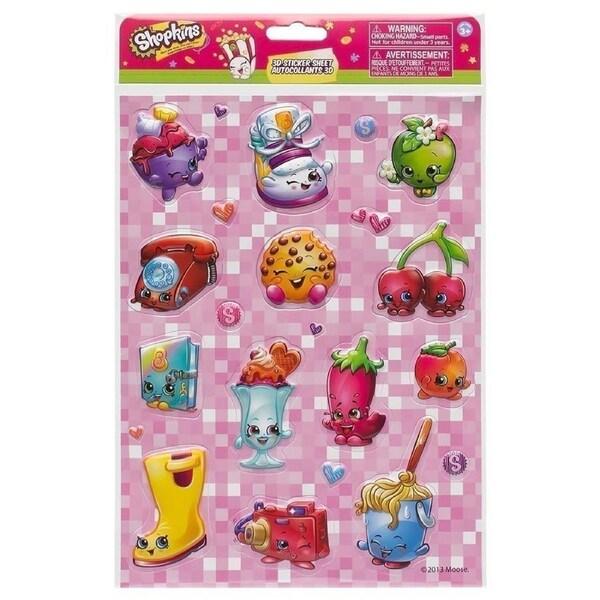 Shopkins - 3D Sticker Sheet