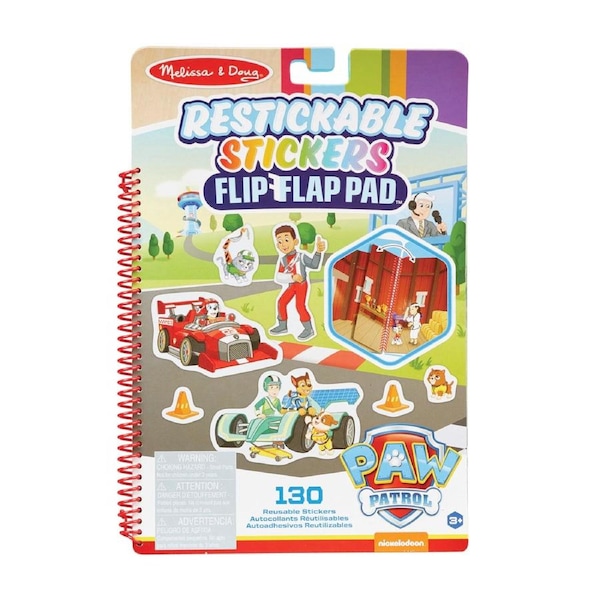 Melissa and Doug - Restickable Stickers Flip Flap Pad - Paw Patrol Classic Missions