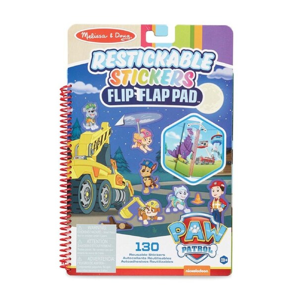 Melissa and Doug - Restickable Stickers Flip Flap Pad - Paw Patrol Ultimate Rescue