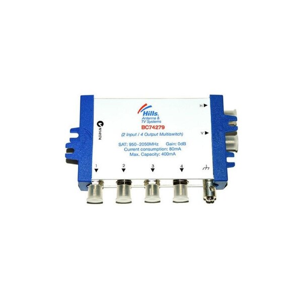 Hills Antenna BC74279H 2 In - 4 Out Multiswitch (Foxtel Approved)