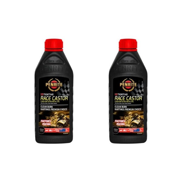 Penrite 10 TENTHS Race Castor Oil 20W-40 1L - RCAS001 (Twin Pack)