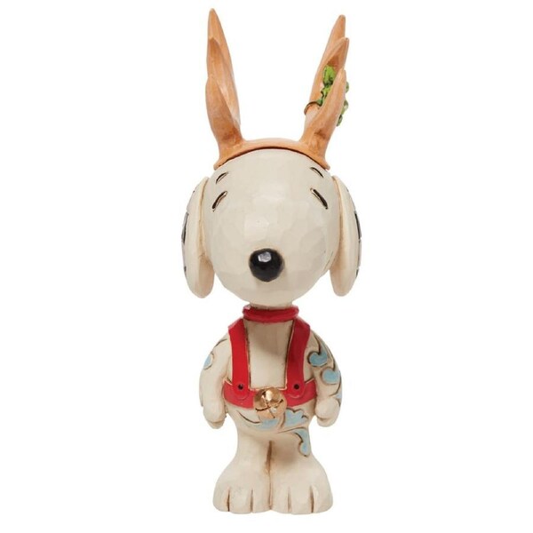 Peanuts by Jim Shore - Snoopy Reindeer Christmas Mini Figurine 9.7cm