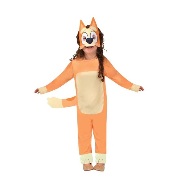 BBC Bingo Classic Costume Kid Animal Dress Up Jumpsuit w/Tail/Mask Size 3-5years