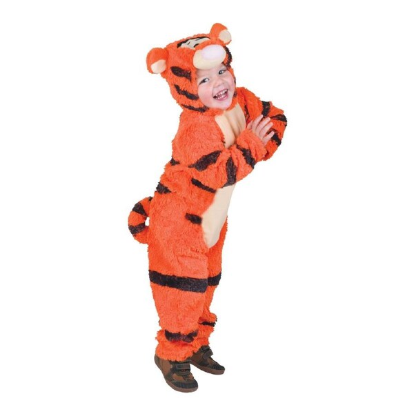 Disney Tigger Furry Jumpsuit Costume Animal Dress Up w/ Headpiece Size Toddler