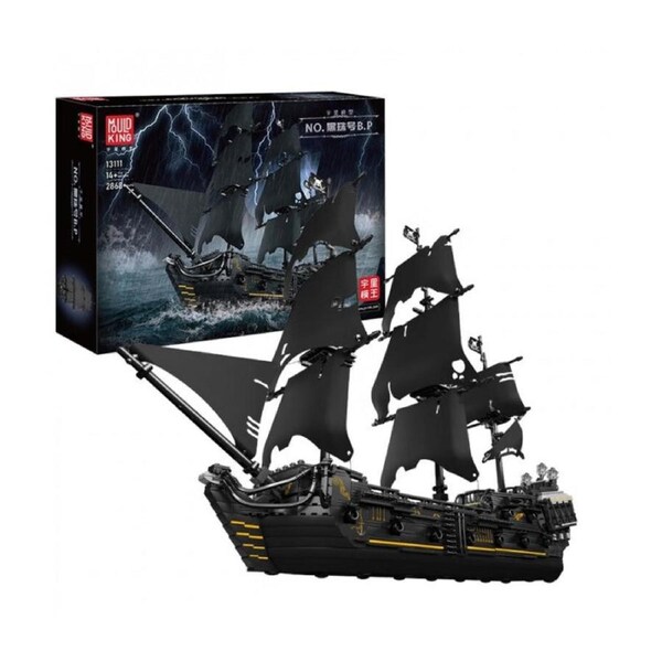 2868pcs Mould King 13111 Black Pearl Pirates Ship Building Blocks Toy Set