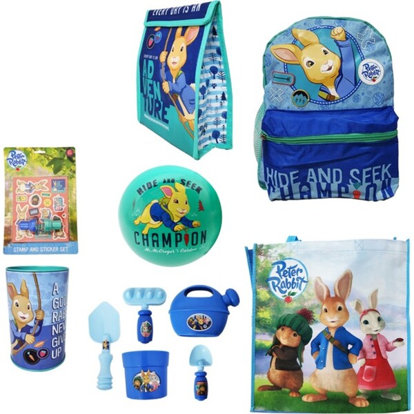 Peter Rabbit Kids/Children Backpack/Cooler Bag/Money Tin/Ball/Sticker Showbag 22