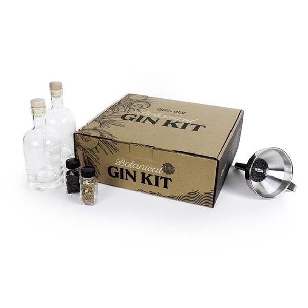 Craft A Brew Handcrafted Botanical Blend Gin Kit w/ Bottles/Corked/Funnel/Filter
