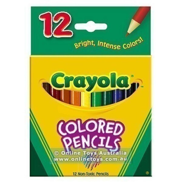 Crayola Coloured Pencils - 12 Half-Length Colours