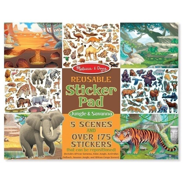 Melissa and Doug - Reusable Sticker Pad - Jungle & Savanna