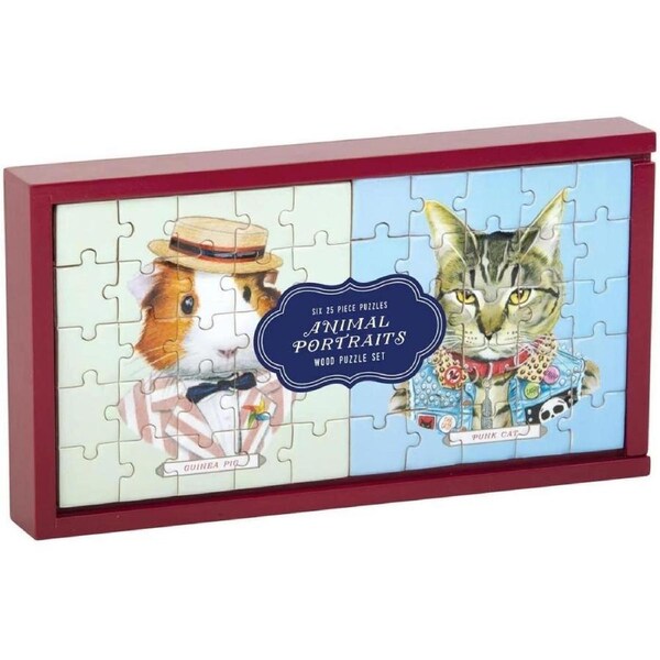 Berkley Bestiary Animal Portraits Wood Puzzle Set