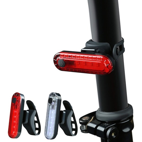 2 Pack Highlight Waterproof USB Charging Bicycle Taillight
