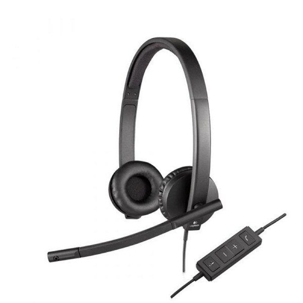 Logitech H570e Wired Usb Stereo Headset, Noise & Echo Cancelling, 2yr Wty Headsets - 981-000574