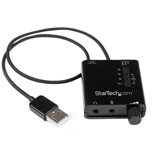 StarTech USB Stereo Audio Adapter External Sound Card with SPDIF Digital Audio