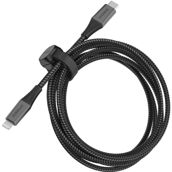 Otterbox Lightning to USB-C Cable (2M) - PD Premium Pro - Black (78-80890), USB Power Delivery, Bend/Flex-Tested 25,000 Times, 60W Output - 78-80890