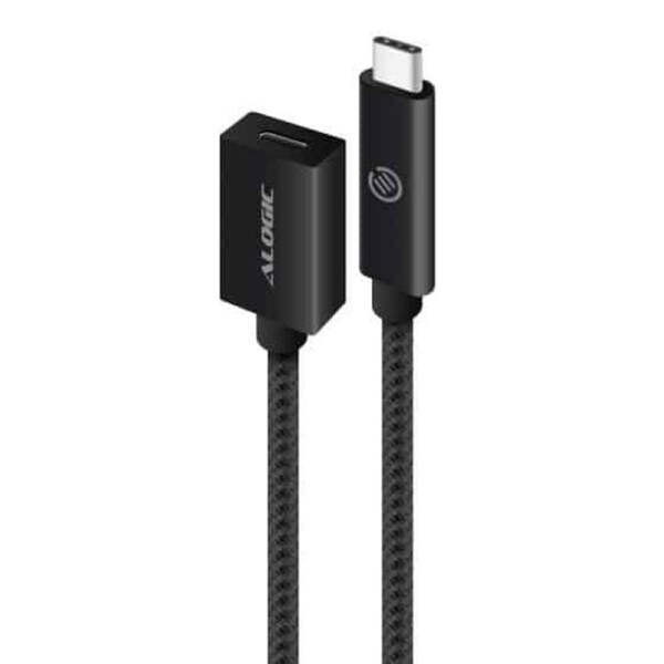 Alogic 0.5m USB 3.1 (Gen 2) Usb-c to Extension CableMale FemaleBlackPrime Series Cables - MU31CC-EXT-050BLK