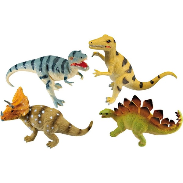 4x Fumfings 21cm Dinosaurs Animal Figure Fun Play Toy Kids 3y+ Large Assorted