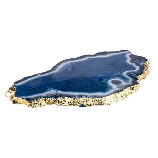 Allira Agate 22x15cm Platter Small Tableware/Decor Cheese Serving Board Sapphire