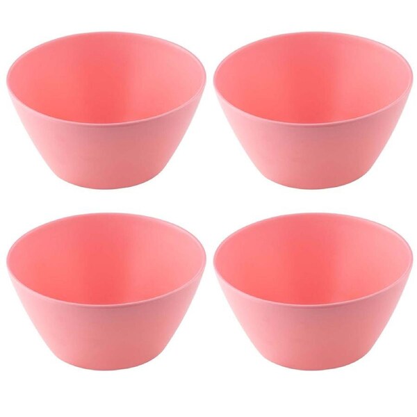 4PK Delilah Melamine 15x7cm Picnic Round Dish Soup Bowl Outdoor Dining Pink