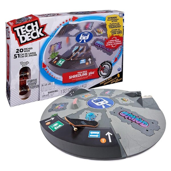 Tech Deck Shredline 360 Turntable Spin Fingerboard Kids/Childrens Play Toy 6y+