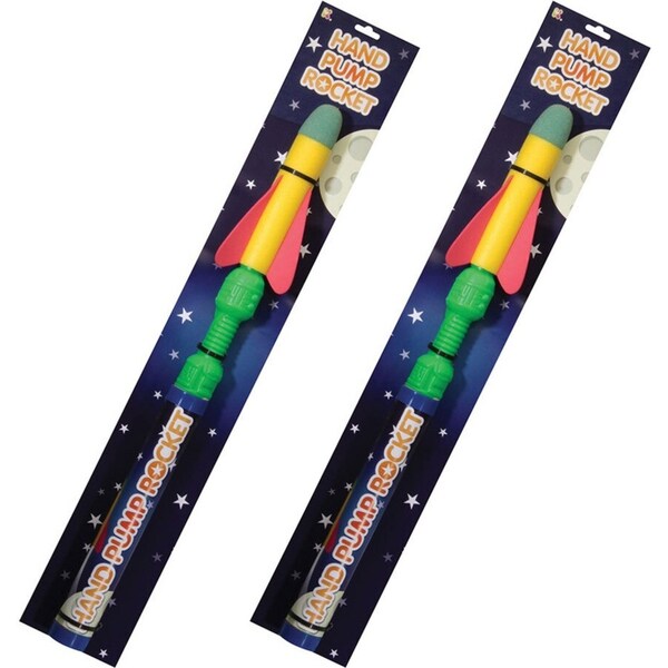 2x Fumfings 60cm Hand Pump Rocket w/ Soft Foam Tip Kids Outdoor Fun Play Toy 6y+