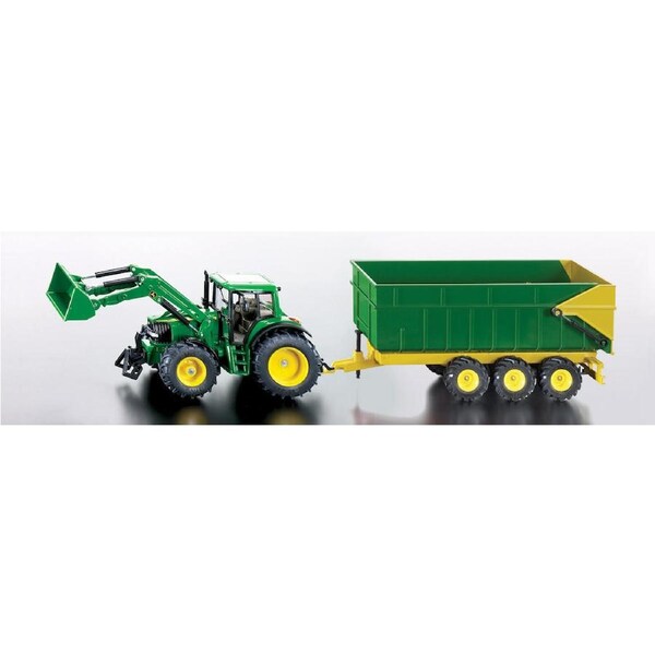 Siku John Deere and Front Loader Trailer 1:87 scale