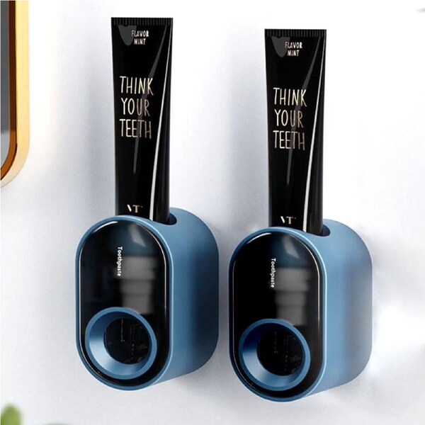 2 Pack wall mounted automatic toothpaste squeezer for bathroom