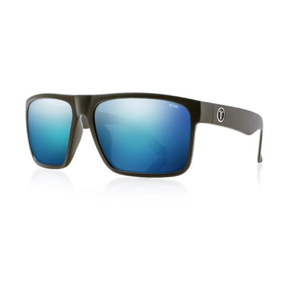 Tonic Outback Polarised Sunglasses with Glass Blue Mirror Lens and Black Frame