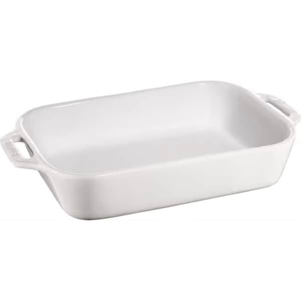 Staub Ceramic Gratin Rectangular Baking Dish 27 x 20cm - White