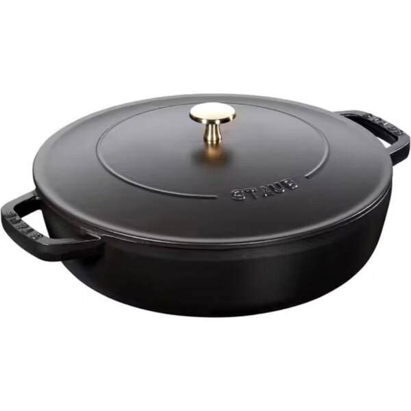 Staub Saute Pan Chisteria Round 26cm - Black
