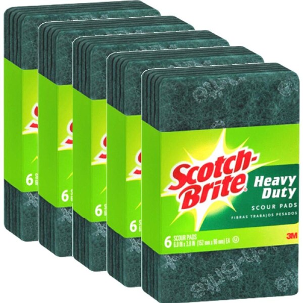 Scotch-Brite Scourer Pads Heavy Duty Cleaning Scrubbing Pack 30 BULK