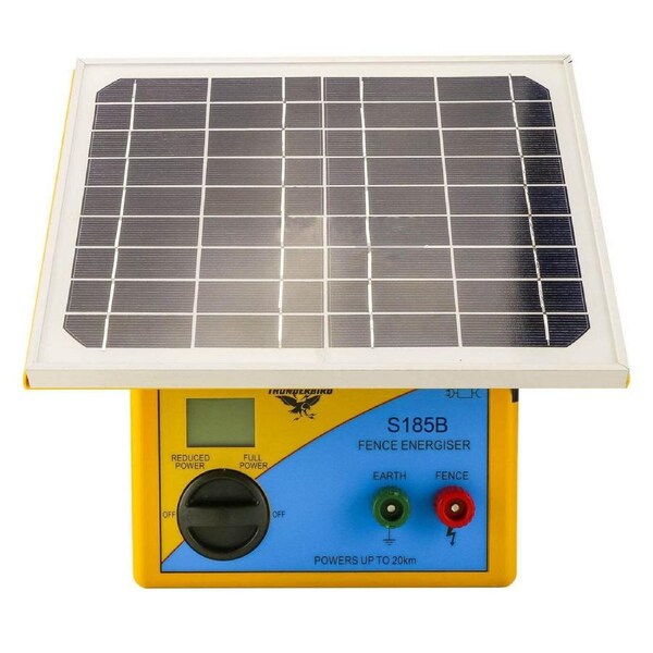 Thunderbird 20km Solar Electric Fence Energiser - S-185B