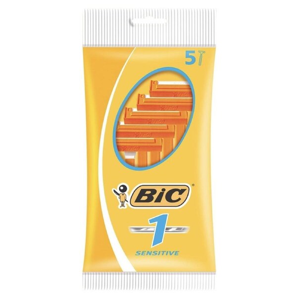 BiC Classic Disposable Sensitive Single Blade Shaving Razor - 1 Pack of 5