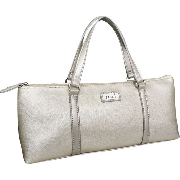Sachi 36x15cm Insulated Wine Carrier Purse Bottle Cooler Handbag Champagne Gold