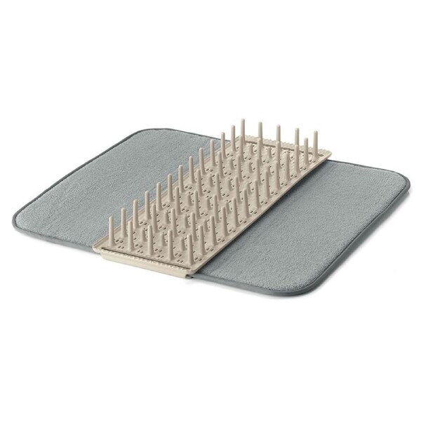 Guzzini 55x42cm Dish Drainer Utensil Rack Holder Kitchen Organiser w/ Mat White