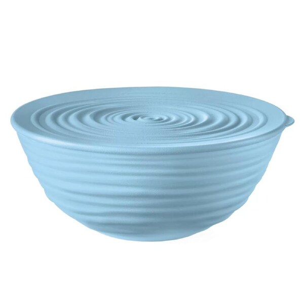 Guzzini Earth 18x7.6cm Round Serving Dish Dinnerware Bowl w/ Lid Powder Blue