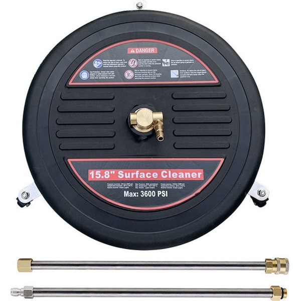 16 Inch Pressure Washer Surface Cleaner 1/4 Quick Connector with Wheel