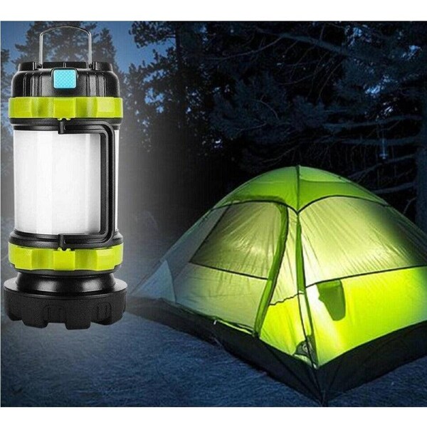 LED Camping Tent Lantern Rechargeable Light Lamp & Power for Phone