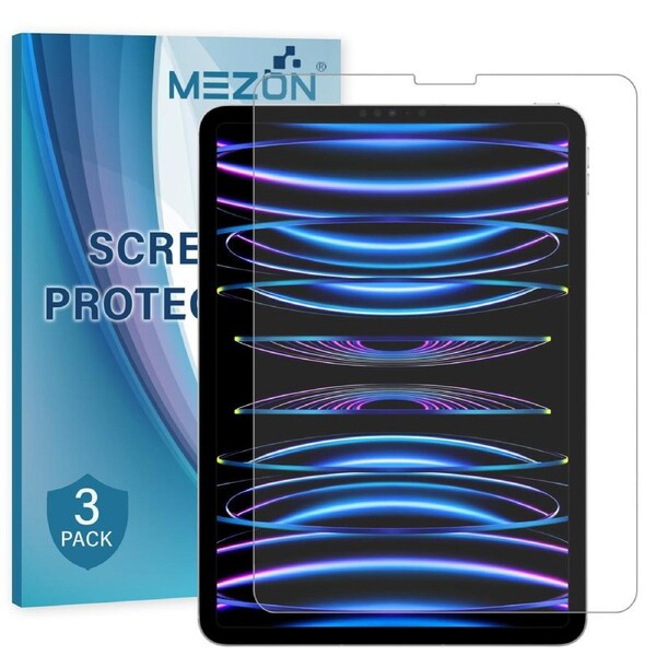 [3 Pack] Apple iPad Pro 11" 2022 M2 Anti-Glare Matte Film Screen Protector by MEZON – Face ID Compatible, Case and Pencil Friendly (iPad Pro 11", Matte)