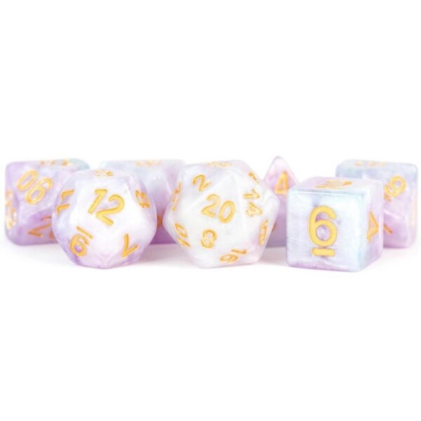 MDG Resin Lavender Dice Set 16mm Polyhedral