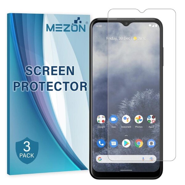 [3 Pack] Nokia G60 5G Ultra Clear Screen Protector Film by MEZON – Case Friendly, Shock Absorption (Nokia G60 5G, Clear)