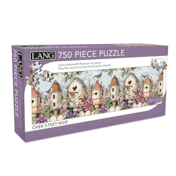 Lang Jigsaw Puzzle 750 Piece Birdhouse Gardens Linen Embossed