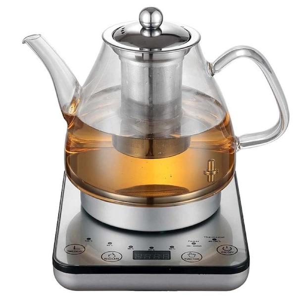 Healthy Choice 1.2L Digital Glass Kettle with Tea Infuser