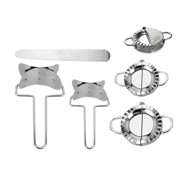 Home Kitchen Easy Stainless Steel Press Dumpling Making Molder 5x