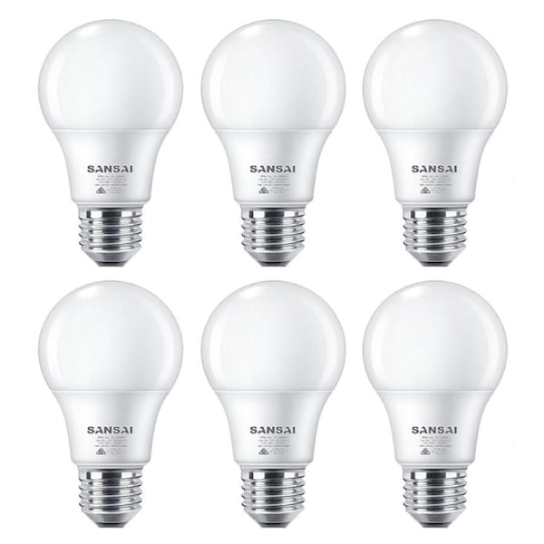 6x Sansai Home/Office LED 1050lm Screw Light Bulb A60 12W E27 Warm White 3000K